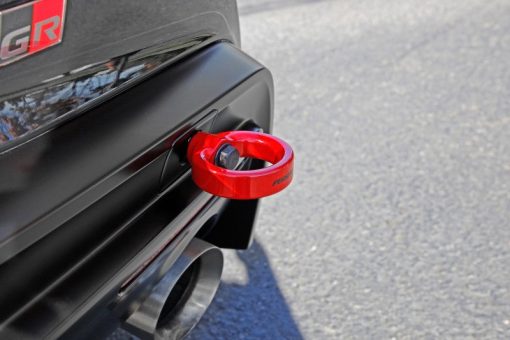 Perrin 2020 Toyota Supra Tow Hook Kit (Rear) - Red - Image 2