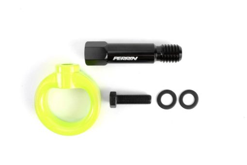 Perrin 2020 Toyota Supra Tow Hook Kit (Front) - Neon Yellow - Image 5