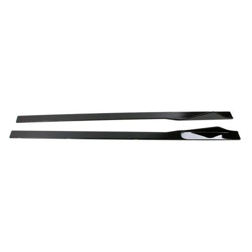 MHC Black BMW M2/2 Series Full Length Side Skirts With Fin In Gloss Black (F87/F22) - Image 2