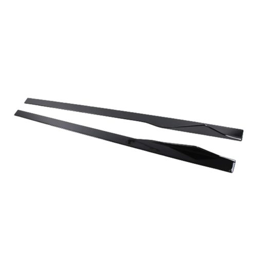 MHC Black BMW M2/2 Series Full Length Side Skirts With Fin In Gloss Black (F87/F22) - Image 4