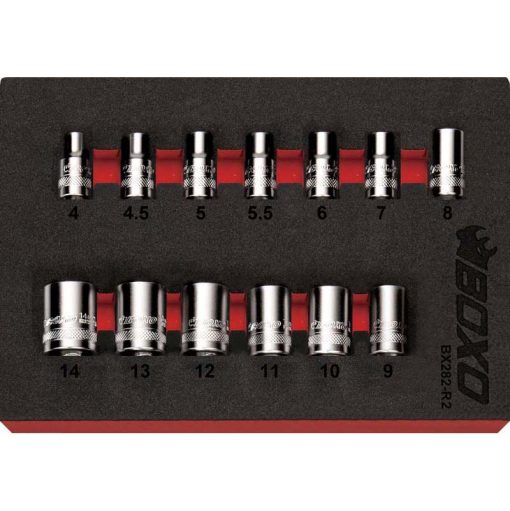 BOXO 13Pc 1/4" MULTIfix Spline Socket Set