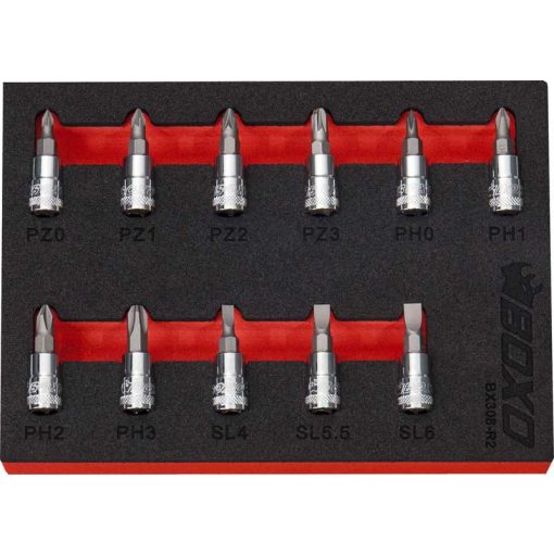 BOXO 11Pc 1/4" Screwdriver Bit Socket Set