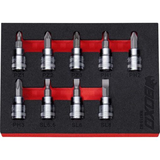 BOXO 9Pc 3/8" Screwdriver Bit Socket Set