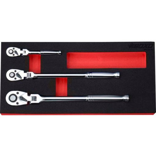 BOXO 3Pc 72T Flex-Head Ratchet Set