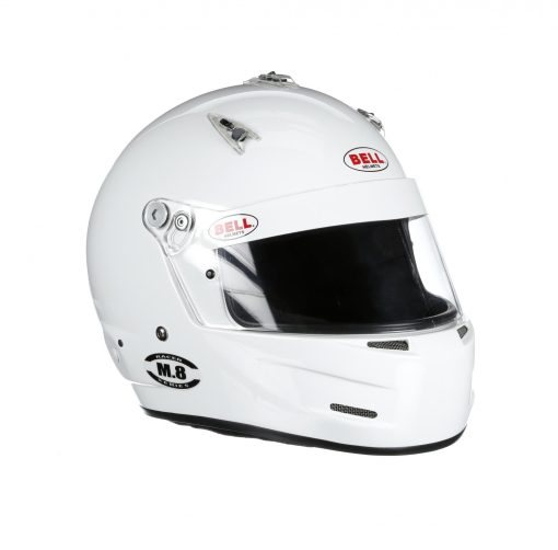 Bell M8 Racing Helmet-White Size 2X Extra Small - Image 4