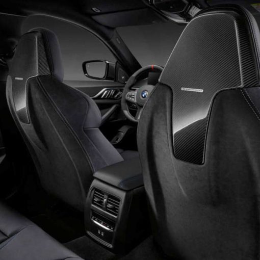 Genuine BMW M Performance G Series Seat Back Covers In Carbon Fibre & Alcantara (2 Door Vehicles) - Image 2