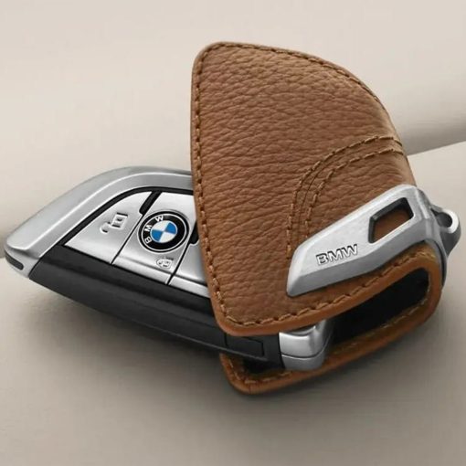 Genuine BMW M Performance Key Case In Saddle Brown 82292408818 - Image 2