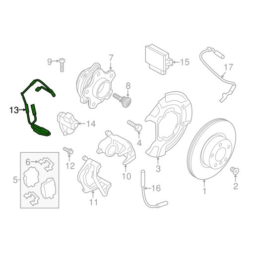 Genuine BMW X3/X3M Rear Brake Pad Wear Sensor 34356870350 - Image 2