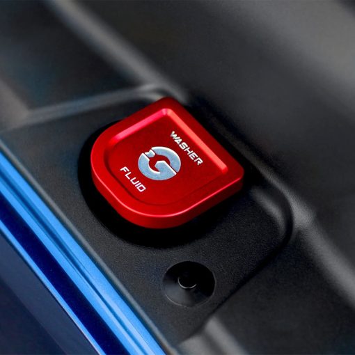 GoldenWrench Toyota GR Supra BLACKLINE Performance Washer Fluid Cap In Red (A90 2020+) - Image 2