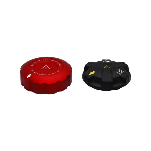 GoldenWrench Toyota GR Supra BLACKLINE Performance Coolant Cap Cover Set In Red (A90 2020+) - Image 7