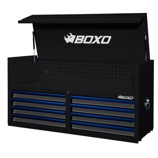 BOXO 53" 8 Drawer Top Box with Drawer Trim Pack - Black Body & Trim Colour Options