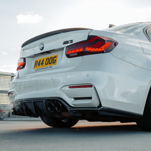 MHC+ BMW M3/M4 Aggressive 3 Piece Rear Diffuser Gloss Pre Preg Carbon Fibre (F80/F82/F83) - Image 2