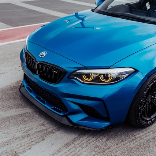 MHC+ BMW M2 Competition S55 GT Style Front Splitter In Gloss Pre Preg Carbon Fibre (F87C) - Image 2