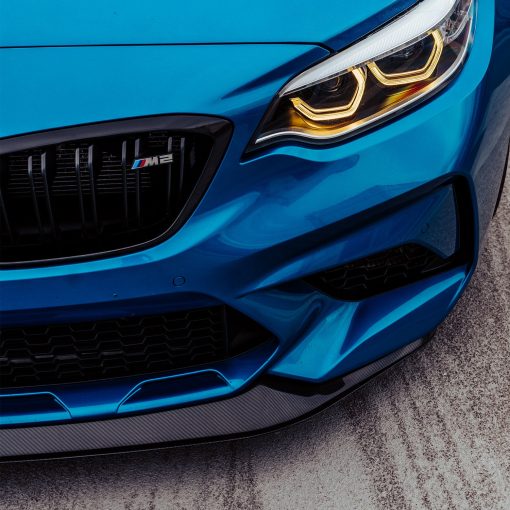 MHC+ BMW M2 Competition S55 GT Style Front Splitter In Gloss Pre Preg Carbon Fibre (F87C) - Image 5