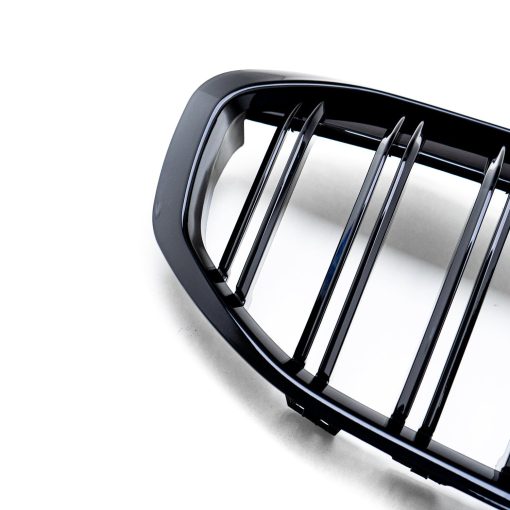 MHC Black BMW 1 Series Double Slat Front Grille In Gloss Black (F40) - Image 2