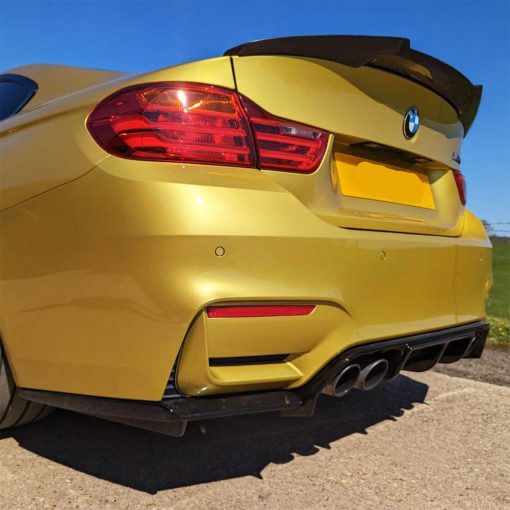 MHC Black BMW F80 M3 & F82 M4 Aggressive Rear Diffuser In Gloss Black - Image 2