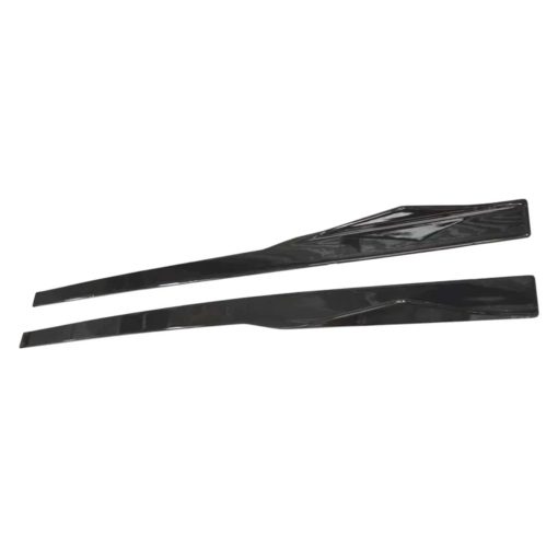 MHC Black BMW M2/2 Series Full Length Side Skirts With Fin In Gloss Black (F87/F22) - Image 3