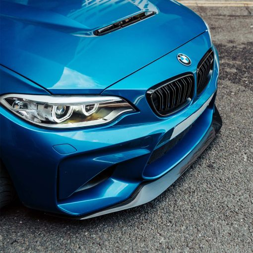 MHC+ BMW M2 N55 GT Style Front Splitter In Gloss Pre Preg Carbon Fibre (F87) - Image 2