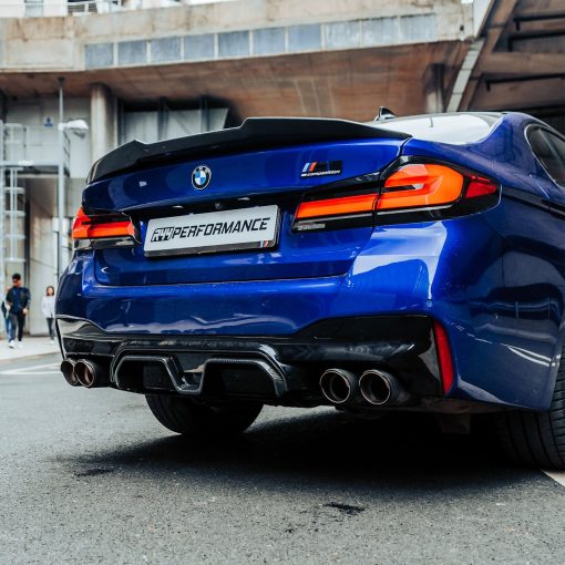 MHC+ BMW M5 LCI CS Style Rear Diffuser In Pre Preg Gloss Carbon Fibre (F90) - Image 2