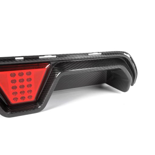 MHC+ BMW M5 LCI CS Style Rear Diffuser With LED In Pre Preg Gloss Carbon Fibre (F90) - Image 6