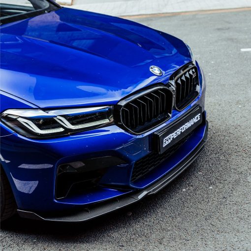 MHC+ BMW M5 F90 LCI Low Line Front Splitter In Pre Preg Gloss Carbon Fibre (F90) - Image 8