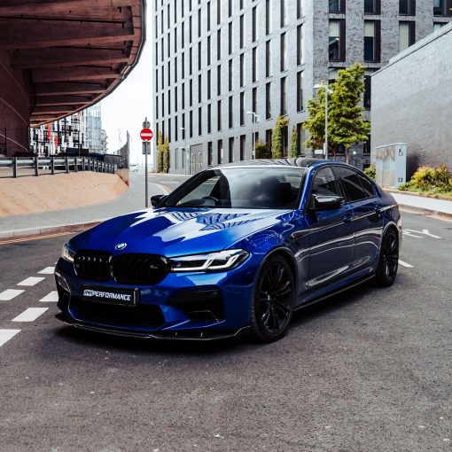 MHC+ BMW M5 F90 LCI Low Line Front Splitter In Pre Preg Gloss Carbon Fibre (F90) - Image 14