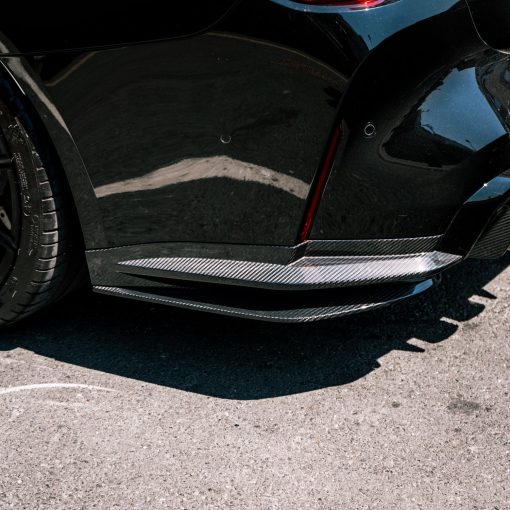 MHC+ BMW M4 SS1 Rear Side Splitters In Gloss Pre Preg Carbon Fibre (G82/G83) - Image 2