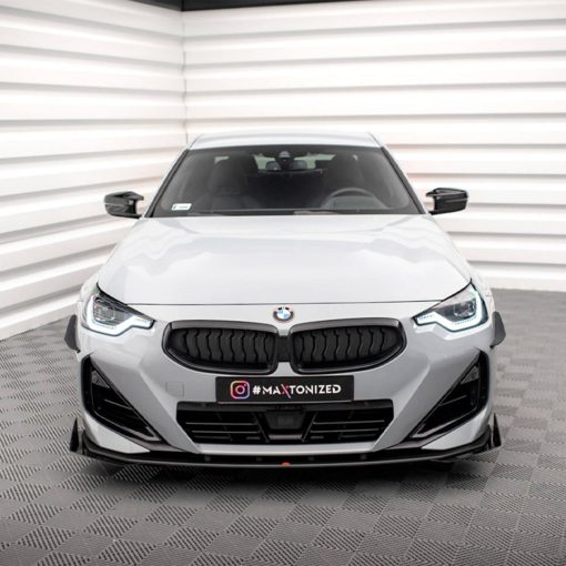 Maxton Design BMW M240i/2 Series Street Pro Front Splitter + Flaps In Black (G42) - Image 2