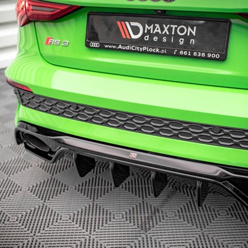 Maxton Design Audi RS3 Aggressive Rear Diffuser In Gloss Black (8Y) - Image 8