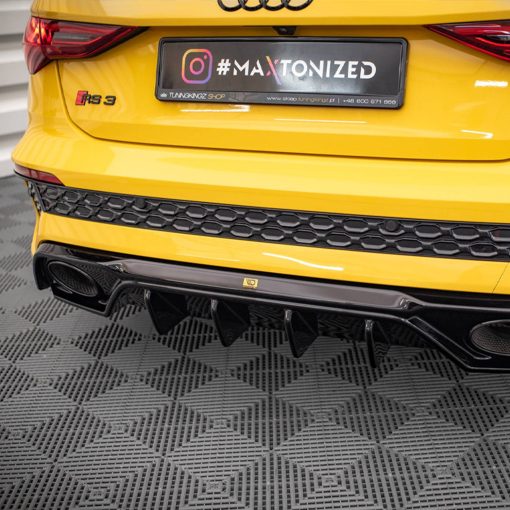 Maxton Design Audi RS3 Aggressive Rear Diffuser In Gloss Black (8Y) - Image 4