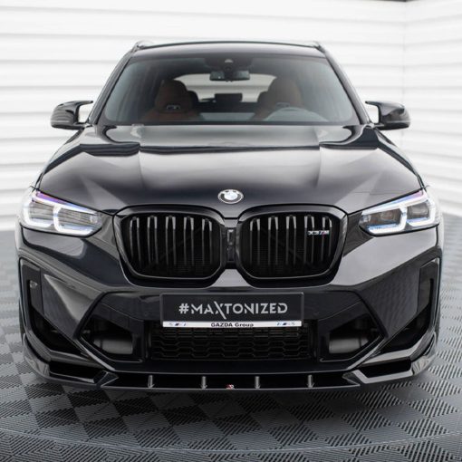 Maxton Design BMW X3M LCI V1 Front Splitter In Gloss Black (F97 Facelift 2022+) - Image 2