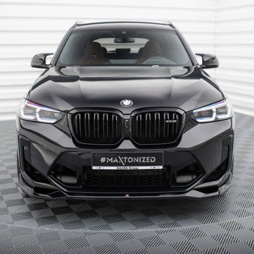 Maxton Design BMW X3M LCI V2 Front Splitter In Gloss Black (F97 Facelift 2022+) - Image 2