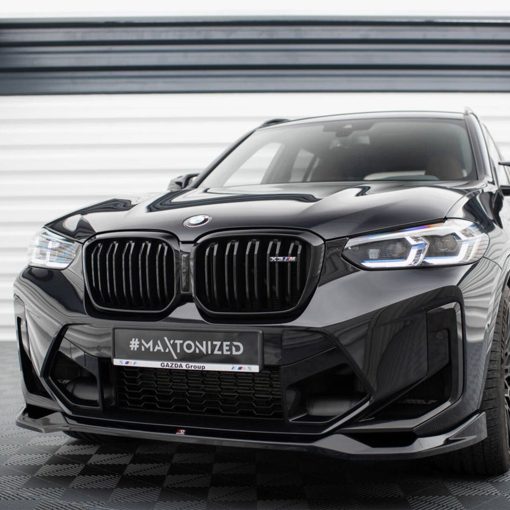 Maxton Design BMW X3M LCI V2 Front Splitter In Gloss Black (F97 Facelift 2022+) - Image 3