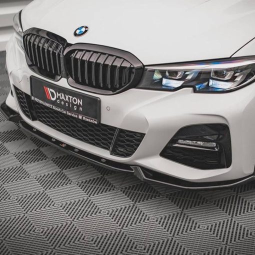 Maxton Design BMW 3 Series M Sport V4 Front Splitter In Gloss Black (G20/G21 Pre-LCI) - Image 2