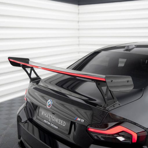 Maxton Design BMW M2 G87 Rear Wing In Gloss Carbon Fibre With Dynamic LED Light Bar (G87) - Image 4