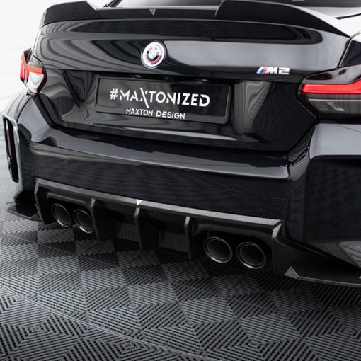 Maxton Design BMW M2 G87 Rear Diffuser In Gloss Carbon Fibre (G87) - Image 2