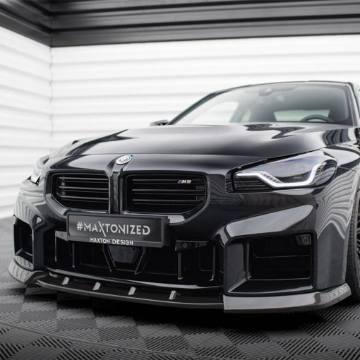 Maxton Design BMW M2 G87 V2 Front Splitter In Gloss Carbon Fibre (G87) - Image 2