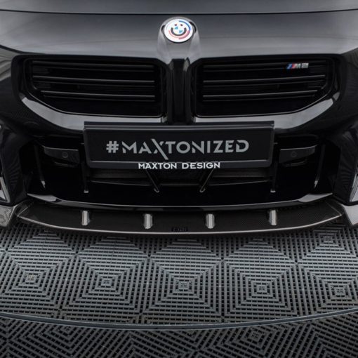 Maxton Design BMW M2 G87 V2 Front Splitter In Gloss Carbon Fibre (G87) - Image 4