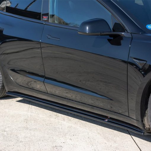 Maxton Design Tesla Model 3 V1 Side Skirts In Gloss Black (2017-2023) - Image 2