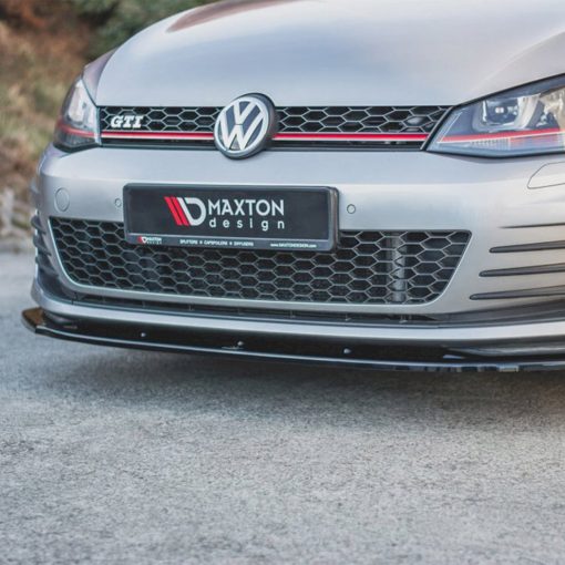 Maxton Design Volkswagen Golf GTI V1 Front Splitter In Gloss Black (Mk7) - Image 2