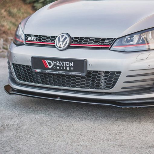 Maxton Design Volkswagen Golf GTI V2 Front Splitter In Gloss Black (Mk7) - Image 2