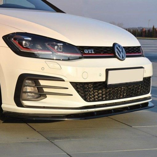 Maxton Design Volkswagen Golf GTI V1 Front Splitter In Gloss Black (Mk7.5) - Image 2