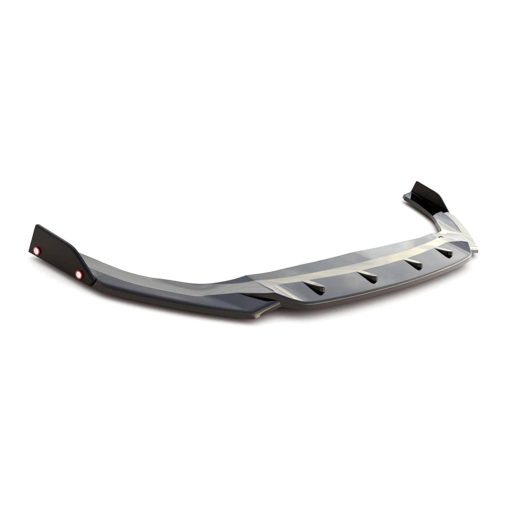 Maxton Design Volkswagen Golf GTI/R-Line V2 Front Splitter With Flaps In Gloss Black (Mk8)