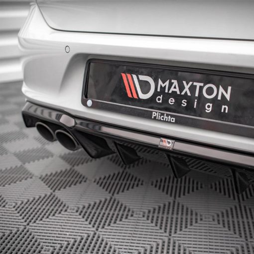 Maxton Design Volkswagen Golf R Rear Diffuser In Gloss Black (Mk7) - Image 2