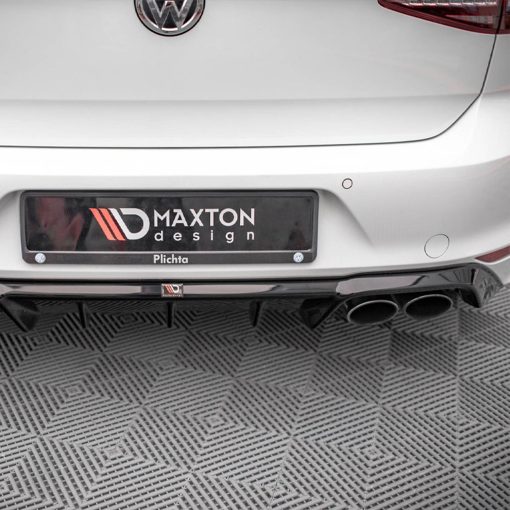 Maxton Design Volkswagen Golf R Rear Diffuser In Gloss Black (Mk7) - Image 3