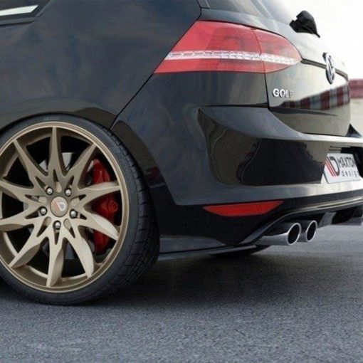 Maxton Design Volkswagen Golf R Rear Side Splitters In Gloss Black (Mk7) - Image 2