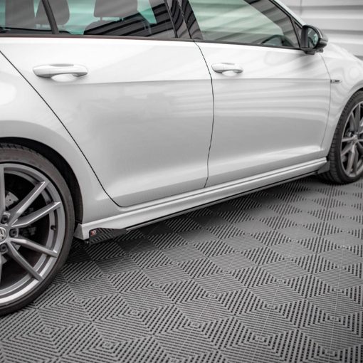 Maxton Design Volkswagen Golf R Street Pro Side Skirts In Black With Flaps (Mk7) - Image 2