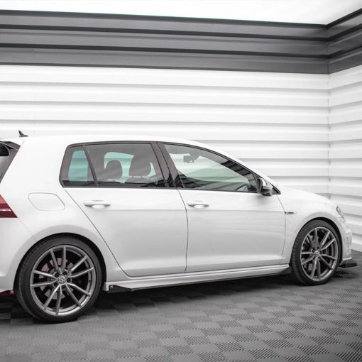 Maxton Design Volkswagen Golf R Street Pro Side Skirts In Black With Flaps (Mk7) - Image 3