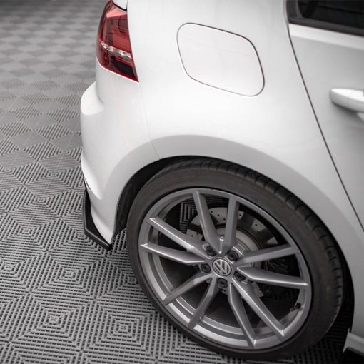 Maxton Design Volkswagen Golf R V3 Rear Side Splitters In Gloss Black (Mk7) - Image 3