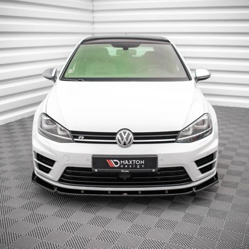 Maxton Design Volkswagen Golf R V4 Front Splitter In Gloss Black (Mk7) - Image 2